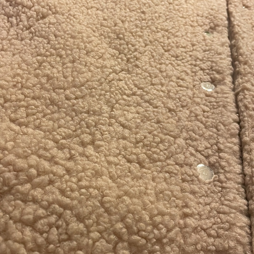 Teddy Coat Jacket Cream Tan 2XL Sherpa Oversized - Picture 3 of 6